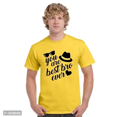 FUNKY STORE You are Best Bro Printed Dri-Fit Men's T-Shirt (FS1279XXL) Yellow