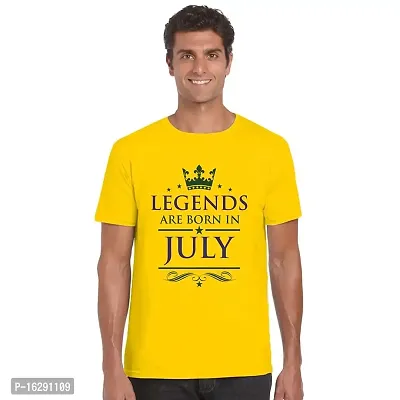 FUNKY STORE Legends are Born in July Printed Dri-Fit Men's T-Shirt_Yellow (FS466_Yellow_M)-thumb0