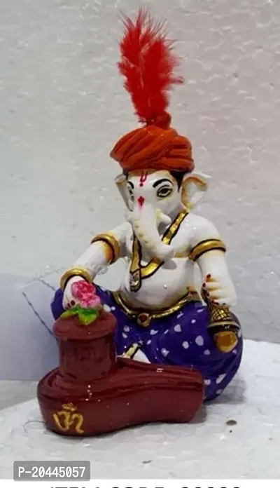 Lord Ganesha Ganesh Ganpati Hindu Figurine Show Peace Murti Idol Statue-thumb0