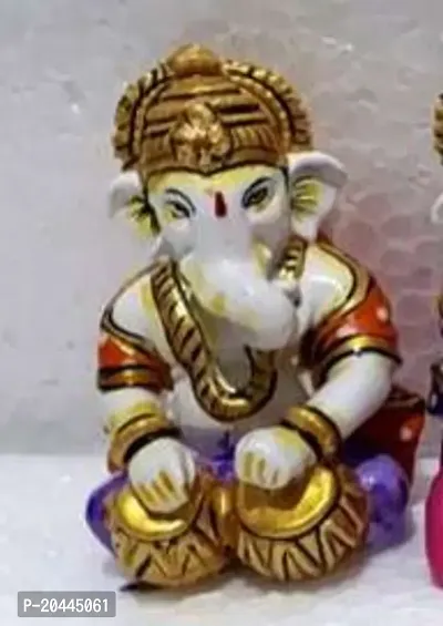 Lord Ganesha Ganesh Ganpati Hindu Figurine Show Peace Murti Idol Statue-thumb0