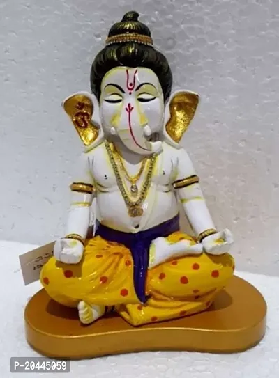 Lord Ganesha Ganesh Ganpati Hindu Figurine Show Peace Murti Idol Statue-thumb0