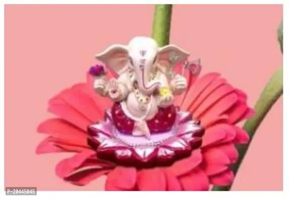 Lord Ganesha Sitting On Flower