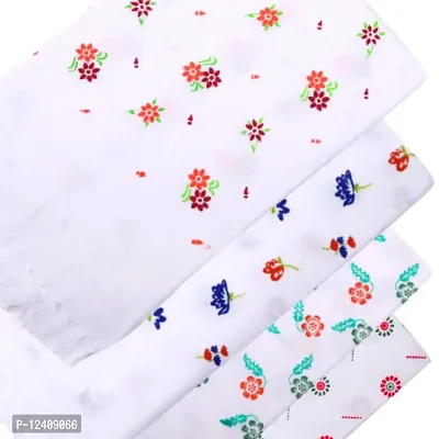 100%Cotton Premium White Printed Bath Towel for Men, Women and Kids. 400gsm; Suitable for Bath, Travel, Hotel, Spa, Gym, Yoga, Saloon, Sports. Pack of 4 pcs. White Printed (30x60inch)-thumb0