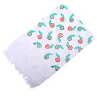 100%Cotton Premium White Printed Bath Towel for Men, Women and Kids. 400gsm; Suitable for Bath, Travel, Hotel, Spa, Gym, Yoga, Saloon, Sports. Pack of 1 pcs. White Printed (30x60inch)-thumb3