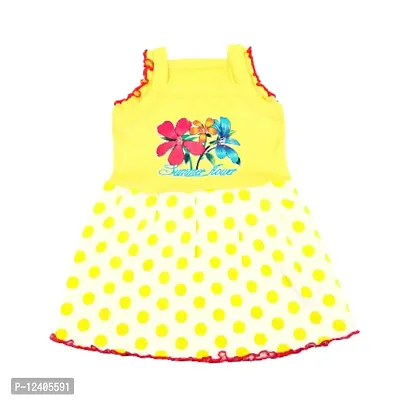 Fassify? 100% Cotton Colorful Printed Trendy Stylish New Born Baby Girl?s Sleeveless Frock/Dress/Jablas; Multicolor; Multi Design-thumb2