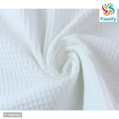 Fassify? 100% Pure Cotton Jacquard PREMIUM ULTRA SOFT WHITE BATH TOWEL for Men, Women and Kids. Size: 30x60inch; 400gsm; Suitable for Bath, Hair, Travel, Hotel, Spa, Gym, Yoga, Saloon, Sports. Pack of 2 pcs. White; (30x60inch)-thumb3