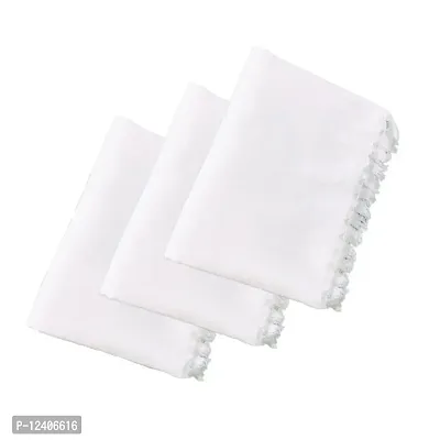 100% Pure Cotton Premium White Bath Towel for Men, Women and Kids. 400gsm; Suitable for Bath, Travel, Hotel, Spa, Gym, Yoga, Saloon, Sports. Pack of 3 pcs. White Color (30x60inch)