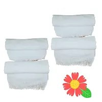 Fassify? 100% Pure Cotton Handloom Premium White Bath Towel for Men, Women and Kids. 400gsm; Suitable for Bath, Travel, Hotel, spa, Gym, Yoga, Saloon, Sports. Pack of 4 pcs. White Color (30x60inch)-thumb4