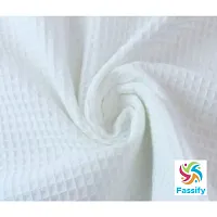 Fassify? 100%Cotton Premium White Bath Towel (Honeycomb) for Men, Women and Kids|360GSM|Ultra Soft|Super Absorbent|Light Weight|Quick Dry|ThinDurable 3 Pc Combo Pack. White (30x60inch)-thumb4