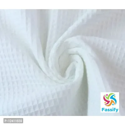 Fassify? 100%Cotton Premium White Bath Towel (Honeycomb) for Men, Women and Kids|360GSM|Ultra Soft|Super Absorbent|Light Weight|Quick Dry|ThinDurable 3 Pc Combo Pack. White (30x60inch)-thumb5