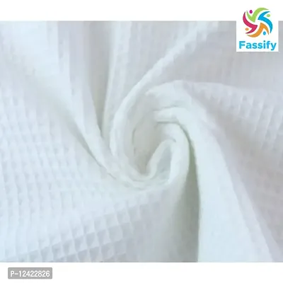 Fassify? 100%Cotton Premium White Bath Towel (Honeycomb) for Men, Women and Kids|360GSM|Ultra Soft|Super Absorbent|Light Weight|Quick Dry|ThinDurable 2 pc Combo Pack. White (30x60inch)-thumb4