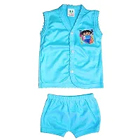 New Born Baby Boy  Girls Stylish Trendy Cute Jablas/Top/T-Shirt and Shorts Dress set . Pack of 5 pc Set (0-3;3-6;0-6 Months)-thumb1