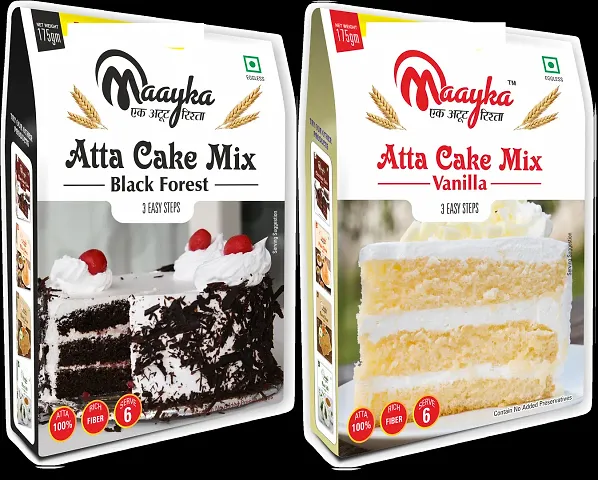 Atta Vanilla  Black Forest Cake Mix Pack of 2