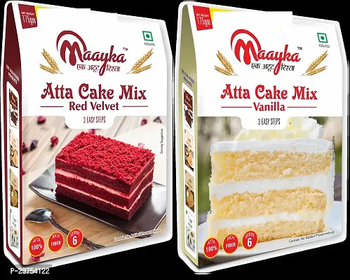 Atta Vanilla  Red Velvet Cake Mix Pack of 2-thumb0