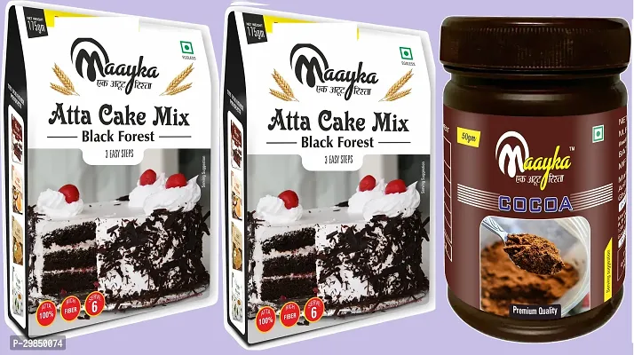 Atta Black Forest Cake Mix with  Cocoa Powder400 Gram Pack of 3-thumb0