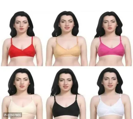 Stylish Cotton Everyday Bra For Women Pack Of 6