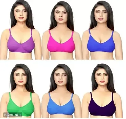 Stylish Cotton Everyday Bra For Women Pack Of 6-thumb0