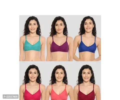 Stylish Cotton Everyday Bra For Women Pack Of 6-thumb0