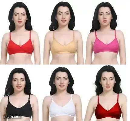 Stylish Cotton Everyday Bra For Women Pack Of 6-thumb0