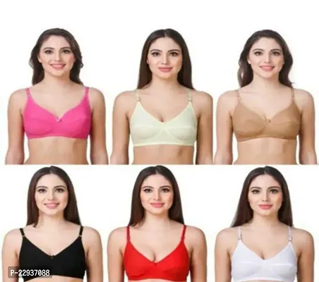 Stylish Cotton Everyday Bra For Women Pack Of 6