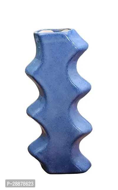 Modern Ceramic Zigzag Shape Flower Vase-thumb0