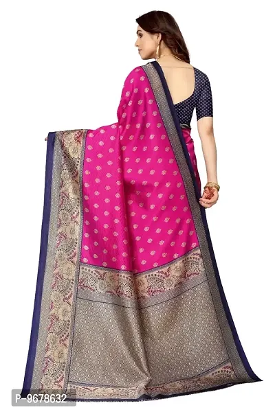 Women?s Woven Zari Work Art Silk Designer Saree With Unstitched Blouse Piece. (Pink)-thumb2