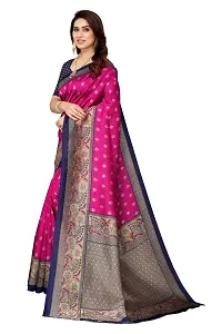 Women?s Woven Zari Work Art Silk Designer Saree With Unstitched Blouse Piece. (Pink)-thumb2