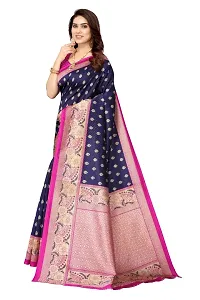 Women?s Woven Zari Work Art Silk Designer Saree With Unstitched Blouse Piece. (Blue)-thumb3