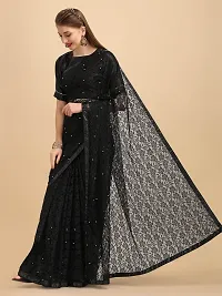 Beautiful Net Saree With Blouse Piece For Women-thumb3