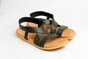 Toad BLACK FLAT CASUAL SANDAL FOR WOMEN-thumb4