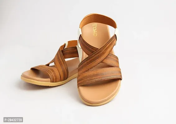 Toad TAN-BROWN FLAT CASUAL SANDAL FOR WOMEN-thumb4