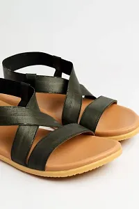 Toad BLACK FLAT CASUAL SANDAL FOR WOMEN-thumb1