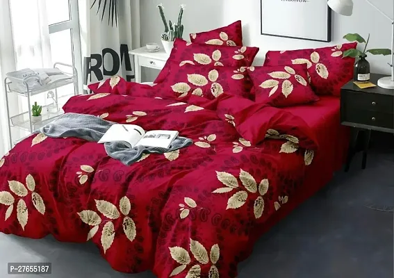 Comfortable Cotton Printed Double Bedsheet With Pillow Covers