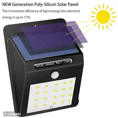 20 Led Solar Motion Sensor Light, Plastic Outdoor Weatherproof for Driveway Garden Path Yard, Multicolor-thumb4