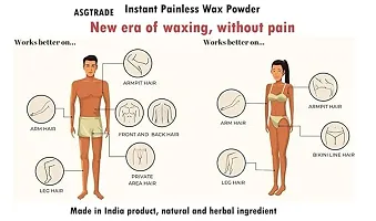 Organic Herbal Natural Painless Instant Hair Removal Wax Powder for Hands, Legs, Bikini Line Area, Hair Remover Powder, Private Part, Underarm, D-Tan Skin for Men And Women-thumb4