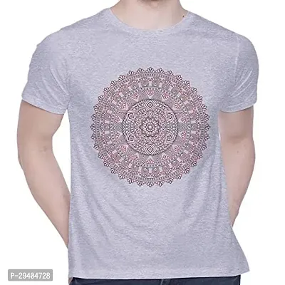 Comfortable Grey Cotton Tees For Men-thumb0