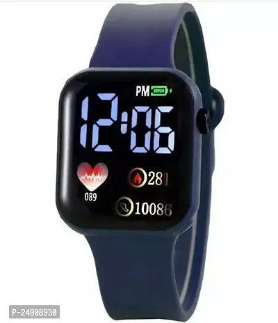 Buy Stylish Navy Blue Silicone Digital Watch For Men Online In