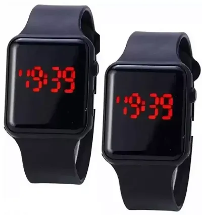 Stylish Resin Digital Watch For Men Pack Of 2