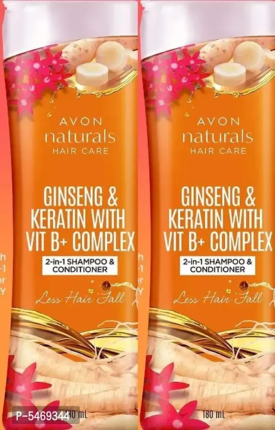 AVON NATURALS GINSENG  KERATIN with VIT.B+COMPLEX 2-IN-1 SHAMPOO  CONDITIONERS 180ML each