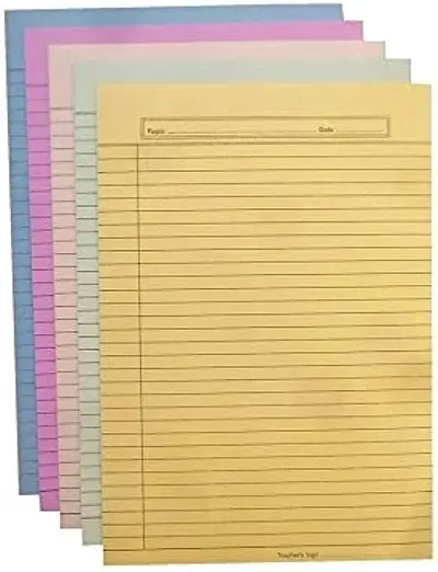 A4 size sheets Pack of 5 (one side ruled)