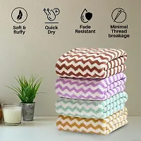 Microfiber Hand Towel Set of 4 / Super Soft Quick Water Absorbing Towel /Multipurpose Use as Bathroom, Kitchen, wash Basin, Gym, Yoga, Hand Towel 40 x 60 cm (Pack of 4,Multi)-thumb2