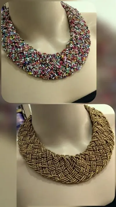 Elegant Brass Beads Necklace