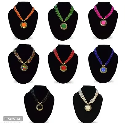 Stylish Brass Beads Necklace For Women (Combo Of 8)