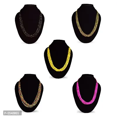 Stylish 5 Pcs Set Beads Necklace for Women and Girls