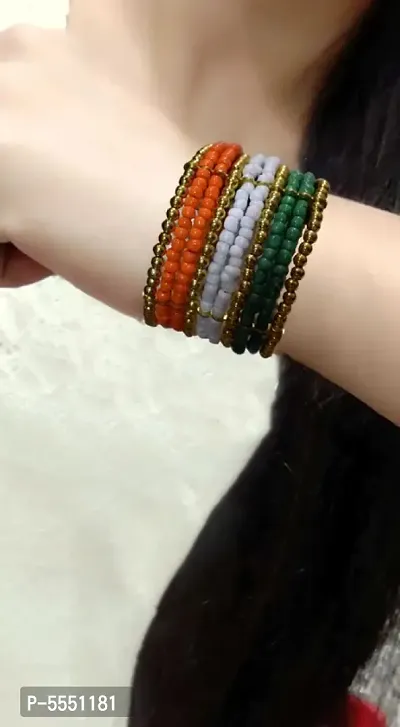 Alluring Tiranga Cuff Bracelet for Women and Girls-thumb0