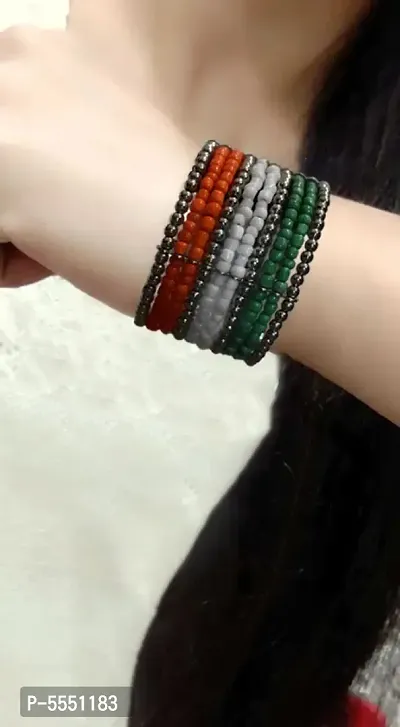 Alluring Tiranga Cuff Bracelet for Women and Girls