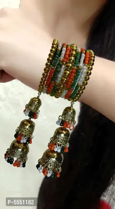 Alluring Tiranga Cuff Bracelet for Women and Girls-thumb0
