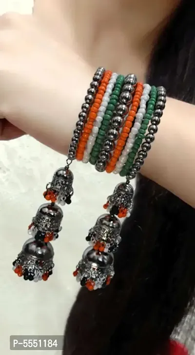 Alluring Tiranga Cuff Bracelet for Women and Girls