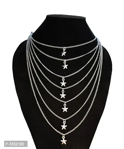 Trendy Layered Fashion Silver-plated Alloy Necklace-thumb0