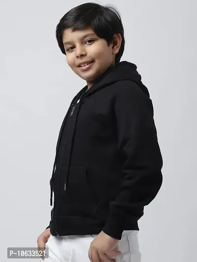 A&K Kids 100% Fleece Boys Hoodies | Hooded Neck Full Sleeve Sweatshirts for Boy's | Black SWSH-2586BK_12-13Y-thumb3